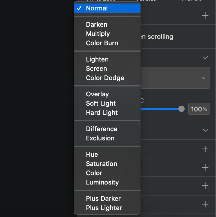 Photo of the opacity properties